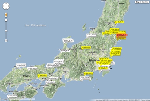 Japan Geiger Map