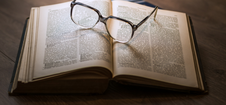 Reading Glasses and Book